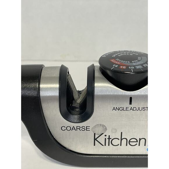 KitchenIQ Edge Grip 2-Stage Knife Sharpener Manual Coarse & Fine Slots - Picture 2 of 8